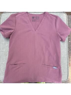 FIGS Scrub Casma TOP RARE HTF Women Mineral Mauve Blush XS